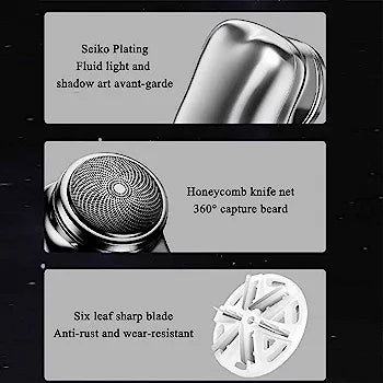 Mini Electric Shaver ABS + Aluminum Model 2202