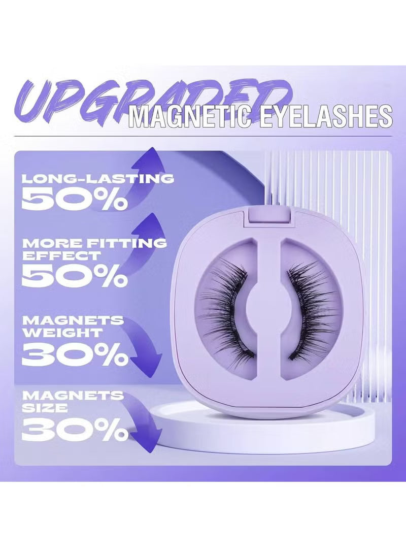 Magnetic Eyelashes with Applicator Reusable Magnetic Lashes No Glue Needed