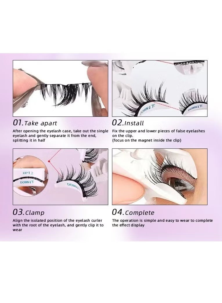 Magnetic Eyelashes with Applicator Reusable Magnetic Lashes No Glue Needed